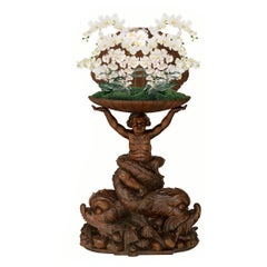 Italian 19th Century Baroque St. Walnut Console / Planter