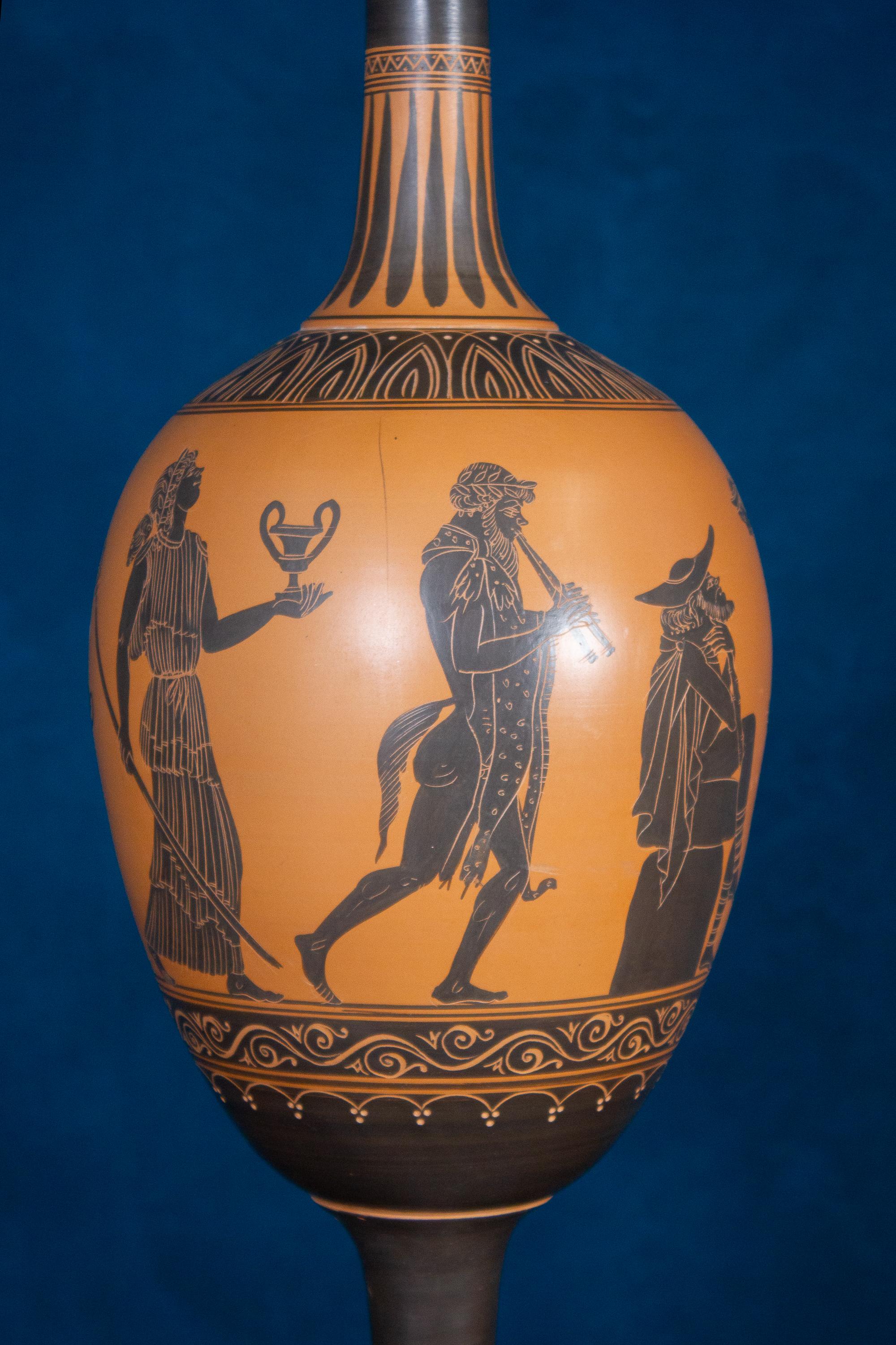 Italian 19th Century Black-Ground Terracotta Vase 3