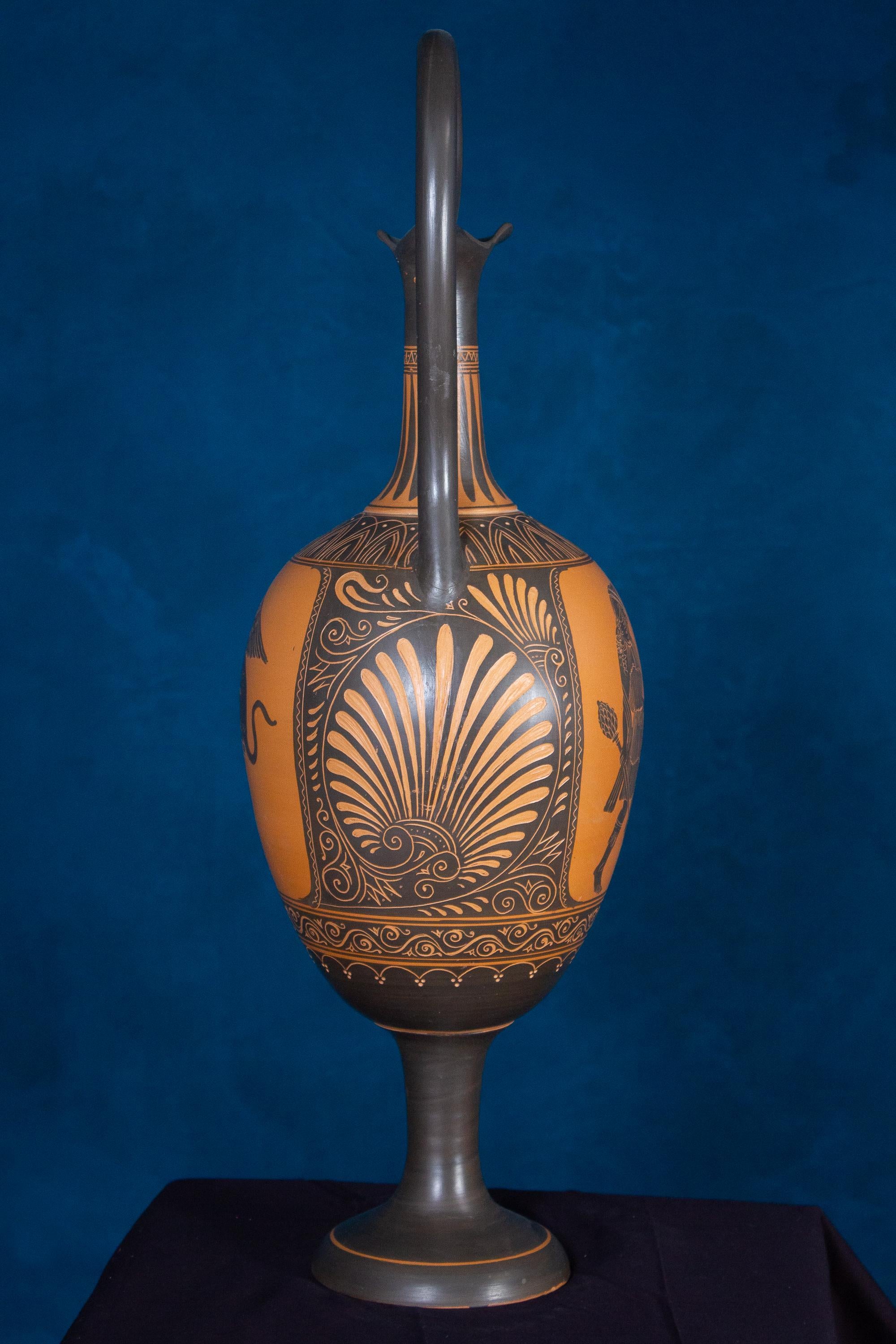 Italian 19th Century Black-Ground Terracotta Vase 5
