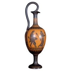 Italian 19th Century Black-Ground Terracotta Vase