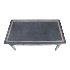 Italian 19th Century Blue Gray and Cream Color Patinated Tuscan Center Table