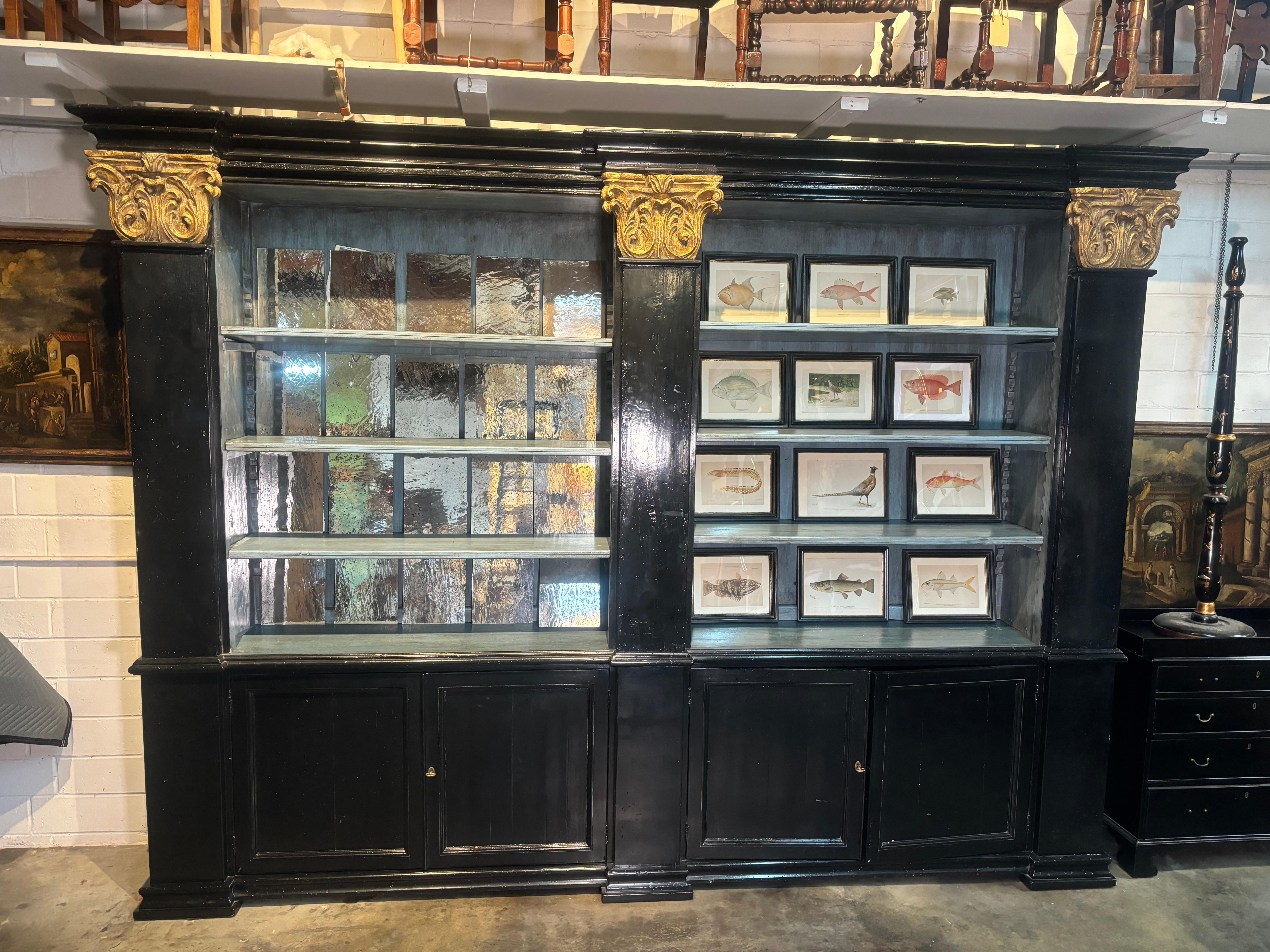 Baroque Bibliothèque italienne du 19ème siècle en vente