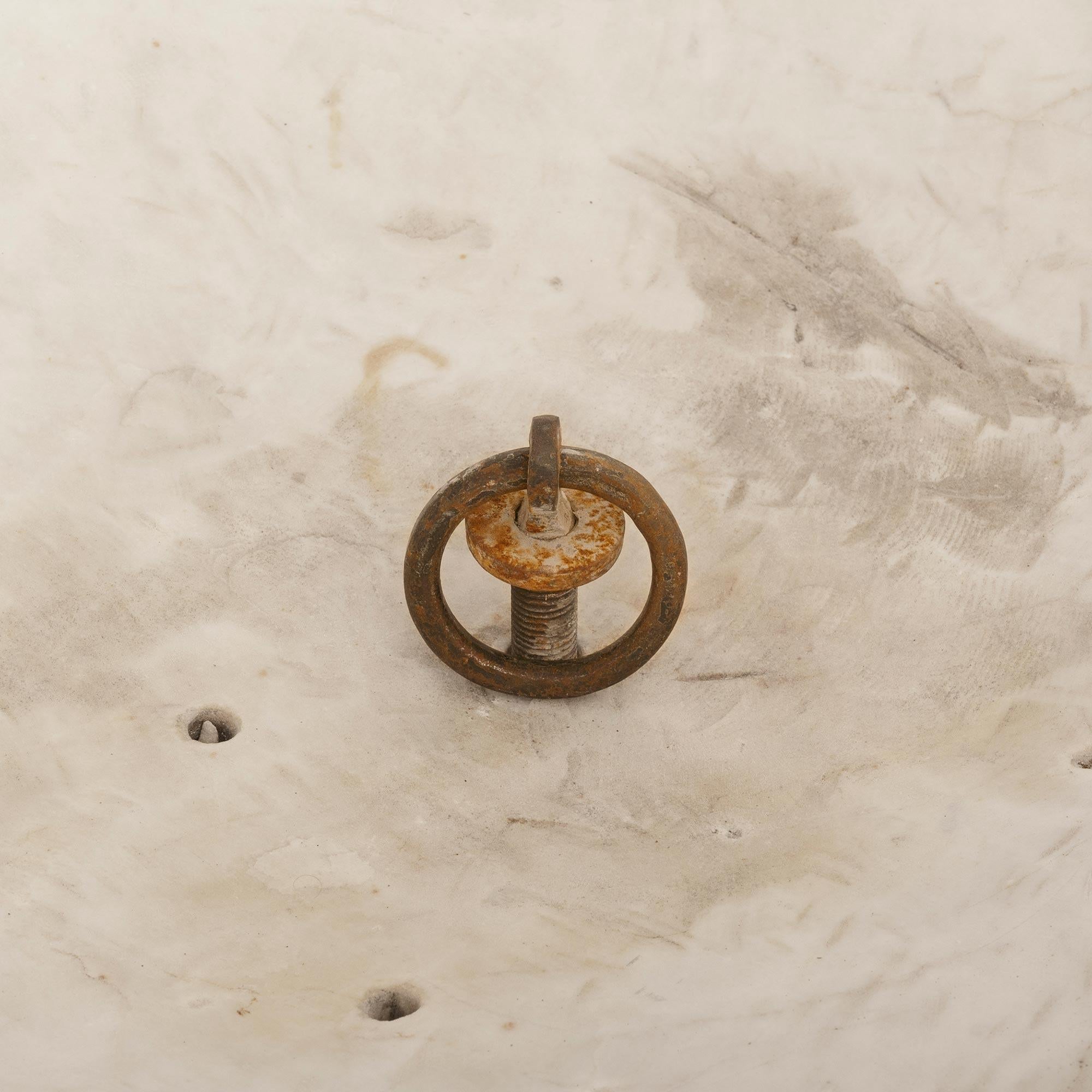 Jardinera/fuente italiana de mármol botticino y bronce del siglo XIX en venta 5