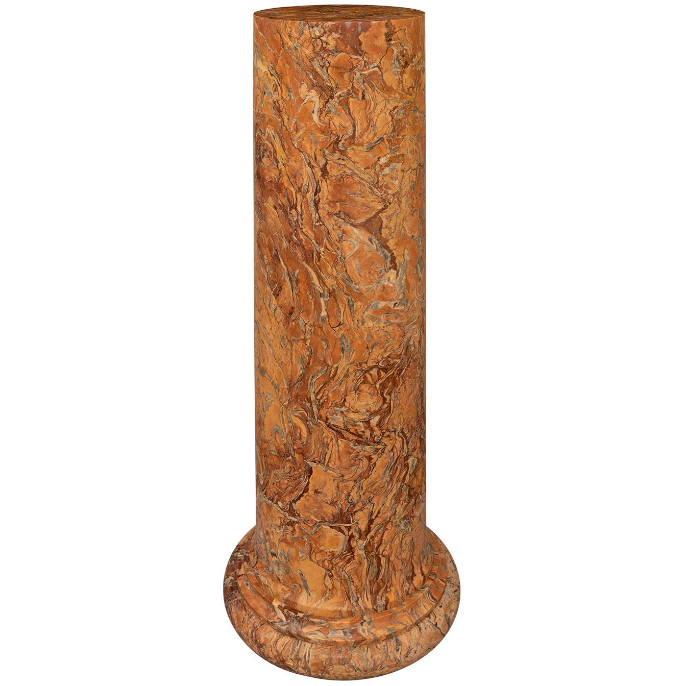 Italian 19th Century Breccia Nuvolata Rosa Marble Pedestal For Sale