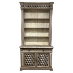 19th Century Italian Lacquered Wood Cabinet, Two Parts, Circa 1830