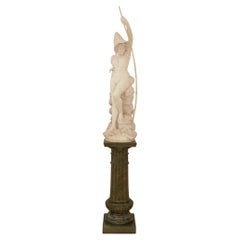 statue italienne de jeune fille de pêcheur du 19e siècle par Pietro Bazzanti