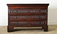 Italian 19th Century Carved Cedar Commode