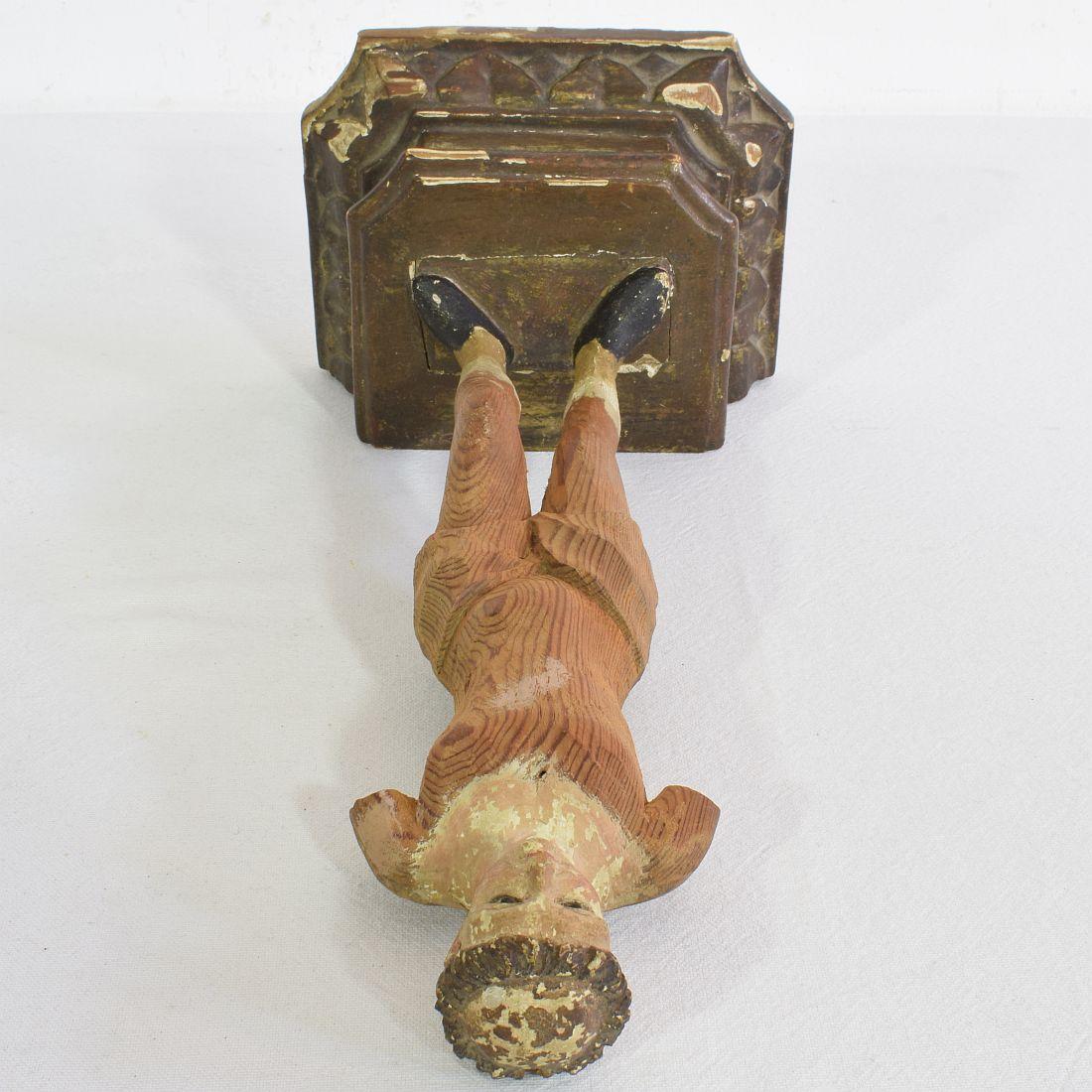 Figura di santo in legno intagliato del XIX secolo in vendita 12