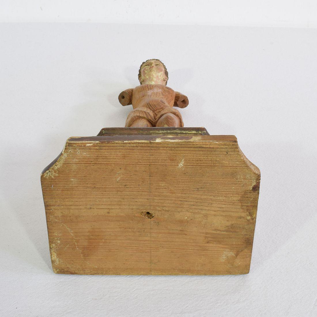 Figura di santo in legno intagliato del XIX secolo in vendita 13