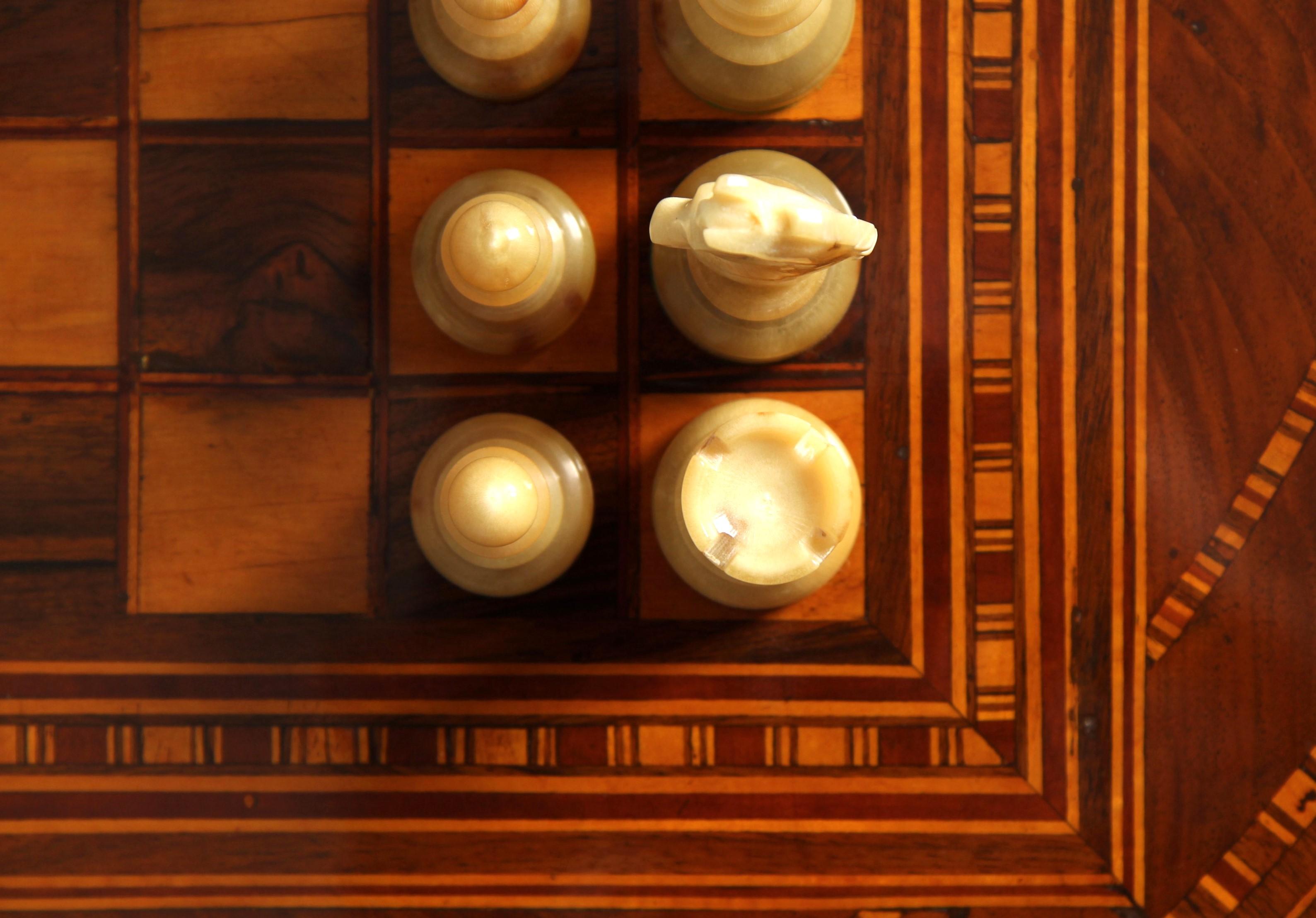 Italian 19th Century Chess Table with Marquetry 6