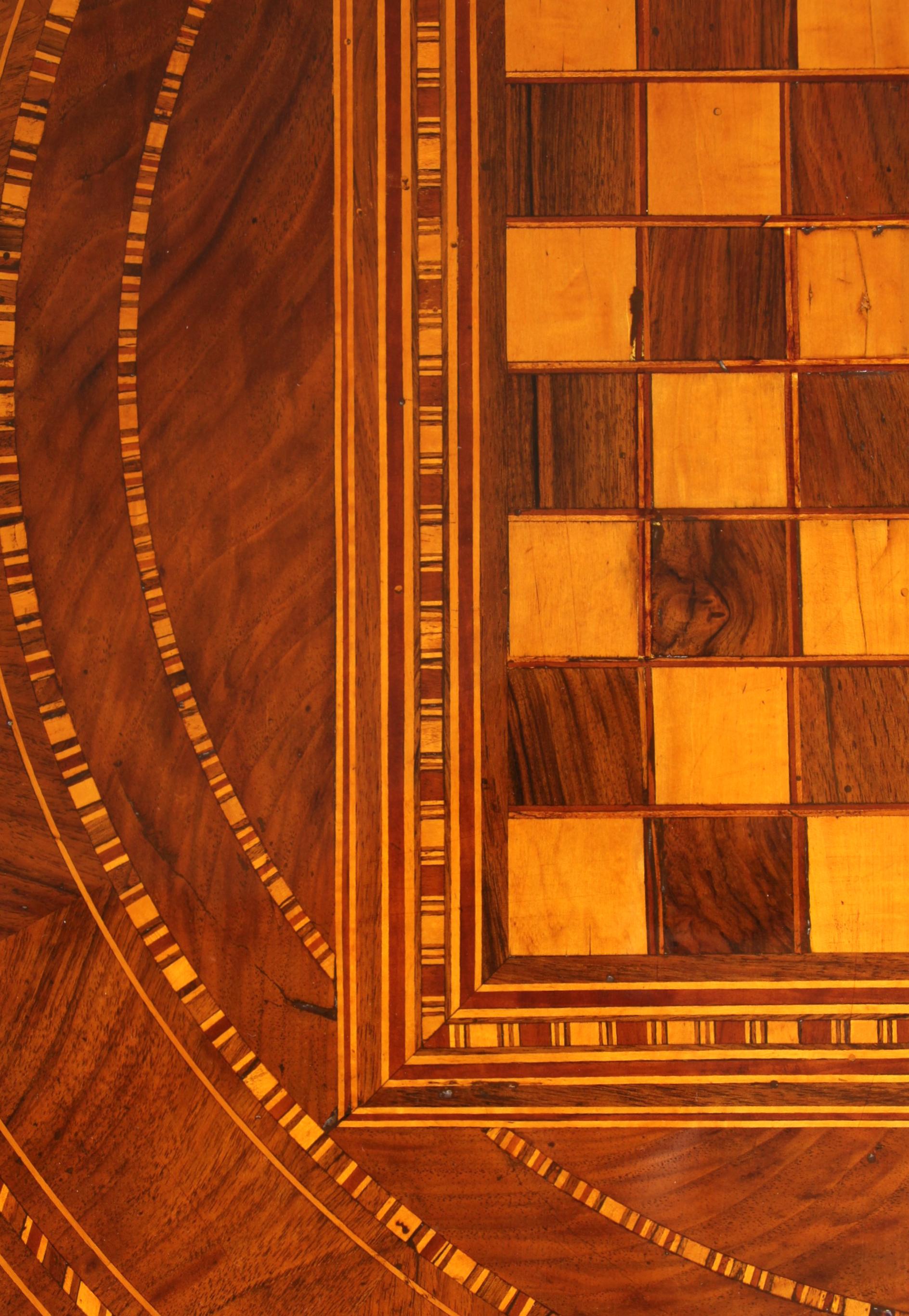 Italian 19th Century Chess Table with Marquetry 2