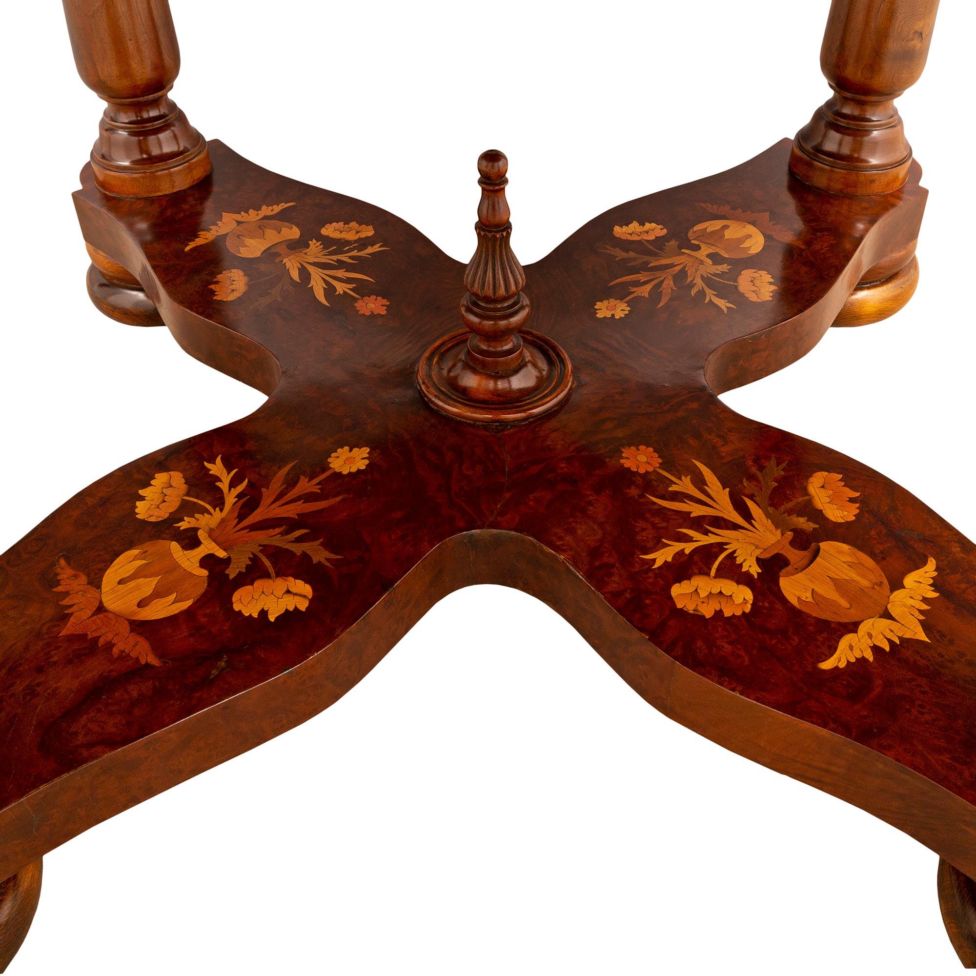 Italian 19th Century Circular Inlaid Center Table For Sale 3