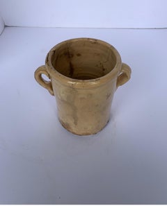Italian 19th Century Confit Cream Jar with Double Handles