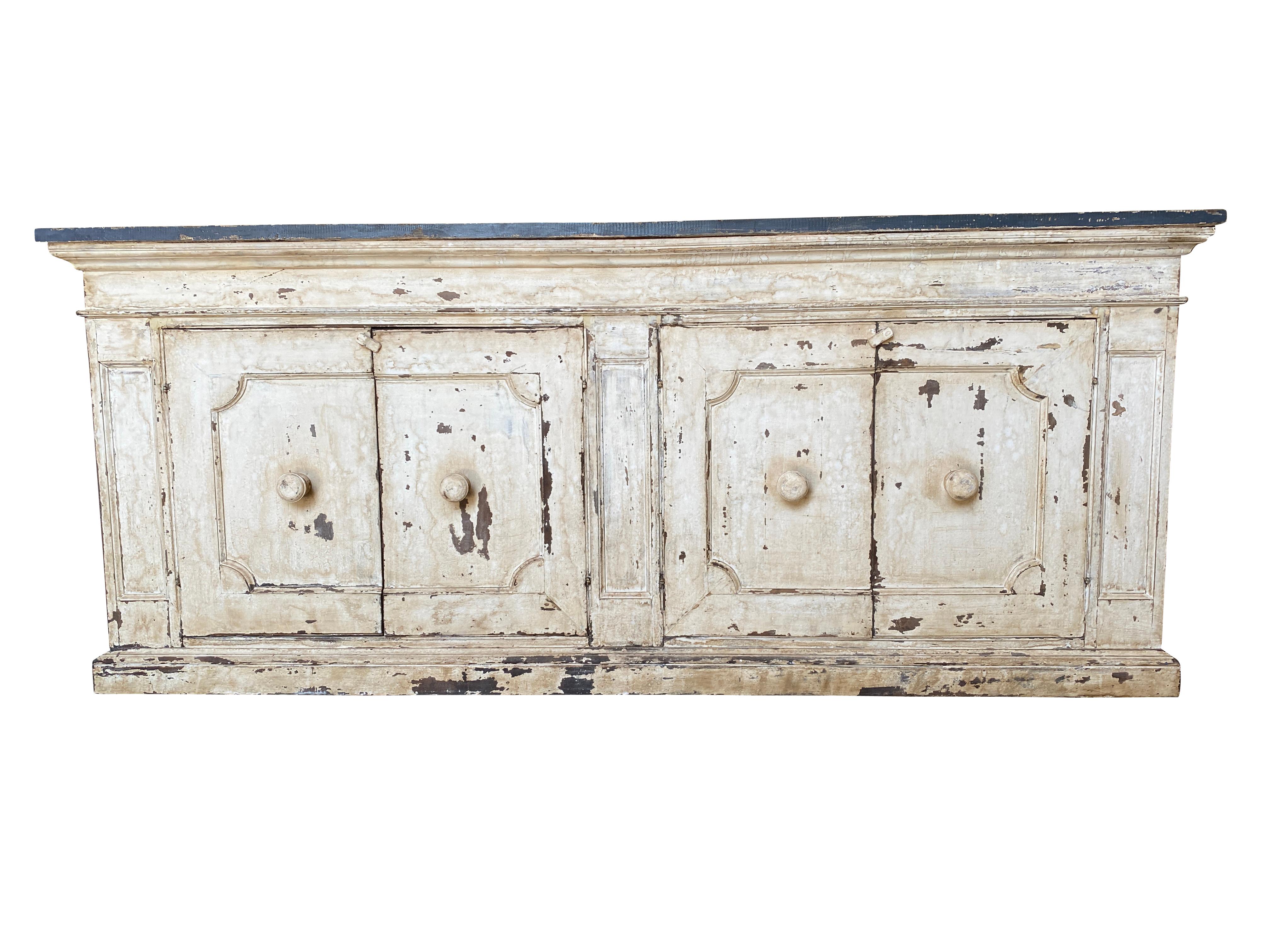 Painted Italian 19th Century Credenza For Sale