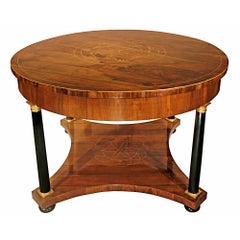 Italian 19th Century Crouch Mahogany and Ormolu Center Table