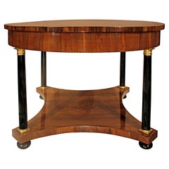 Antique Italian 19th Century Crouch Mahogany and Ormolu Center Table