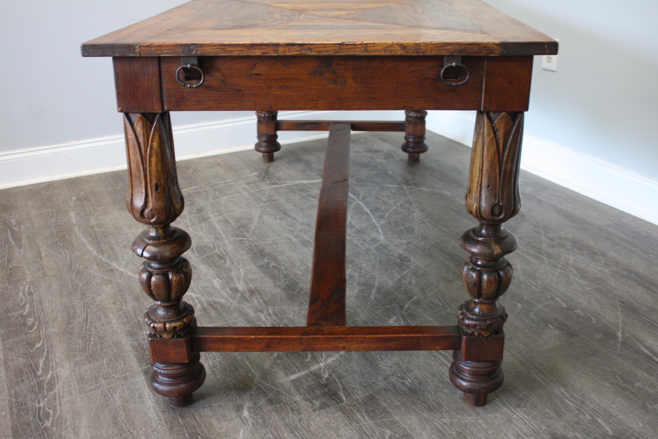 Oak Italian 19th Century Dining Table