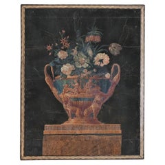 Italian 19th Century Empire Style Oil Painting on Canvas