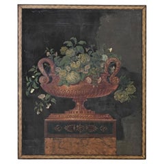 Pittura ad olio su tela in stile impero del XIX secolo