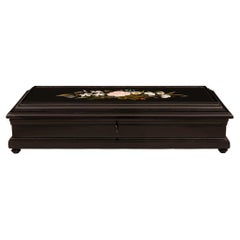 Vintiquewise QI004371 Black and Gold Marble Decorative Modern Wooden Jewelry Box Holder with lining, and Drawer