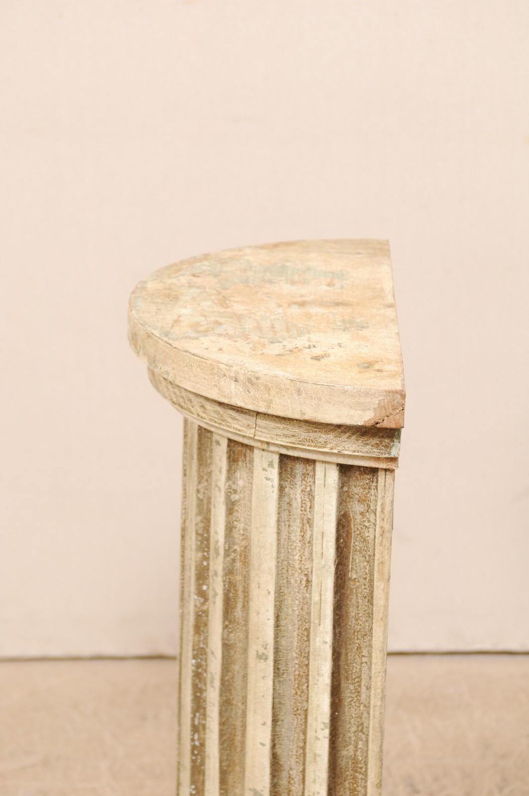 Italian 19th Century Fluted Half Column Pedestal 3