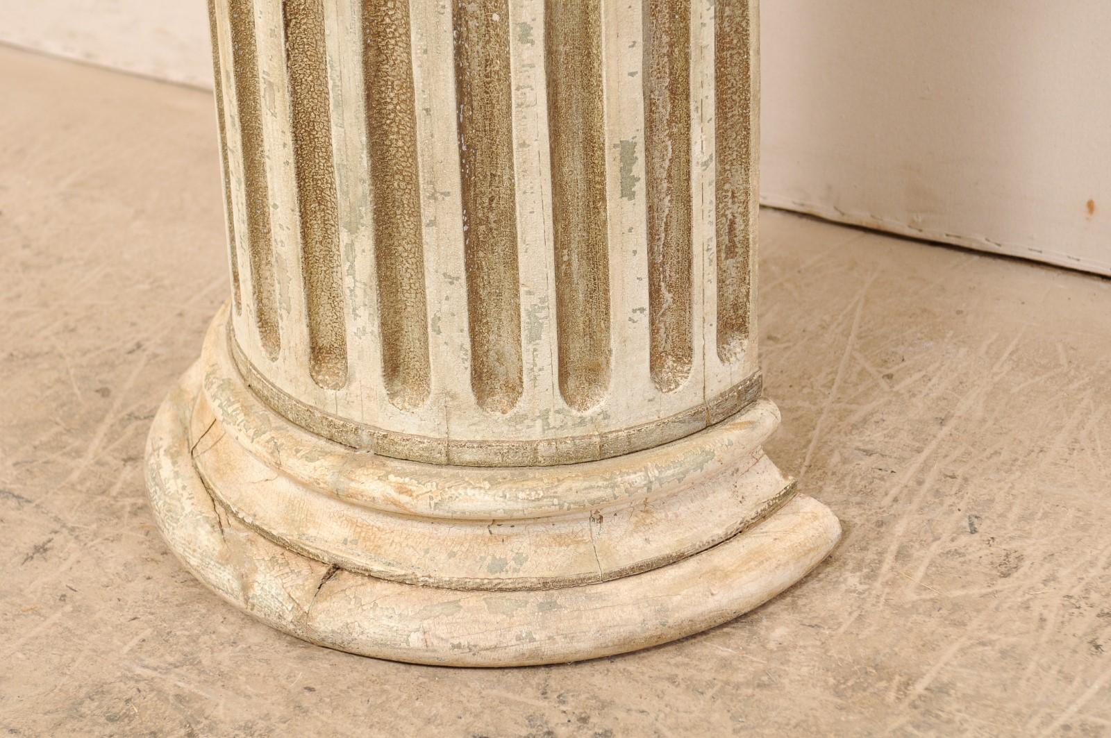 Italian 19th Century Fluted Half Column Pedestal 4