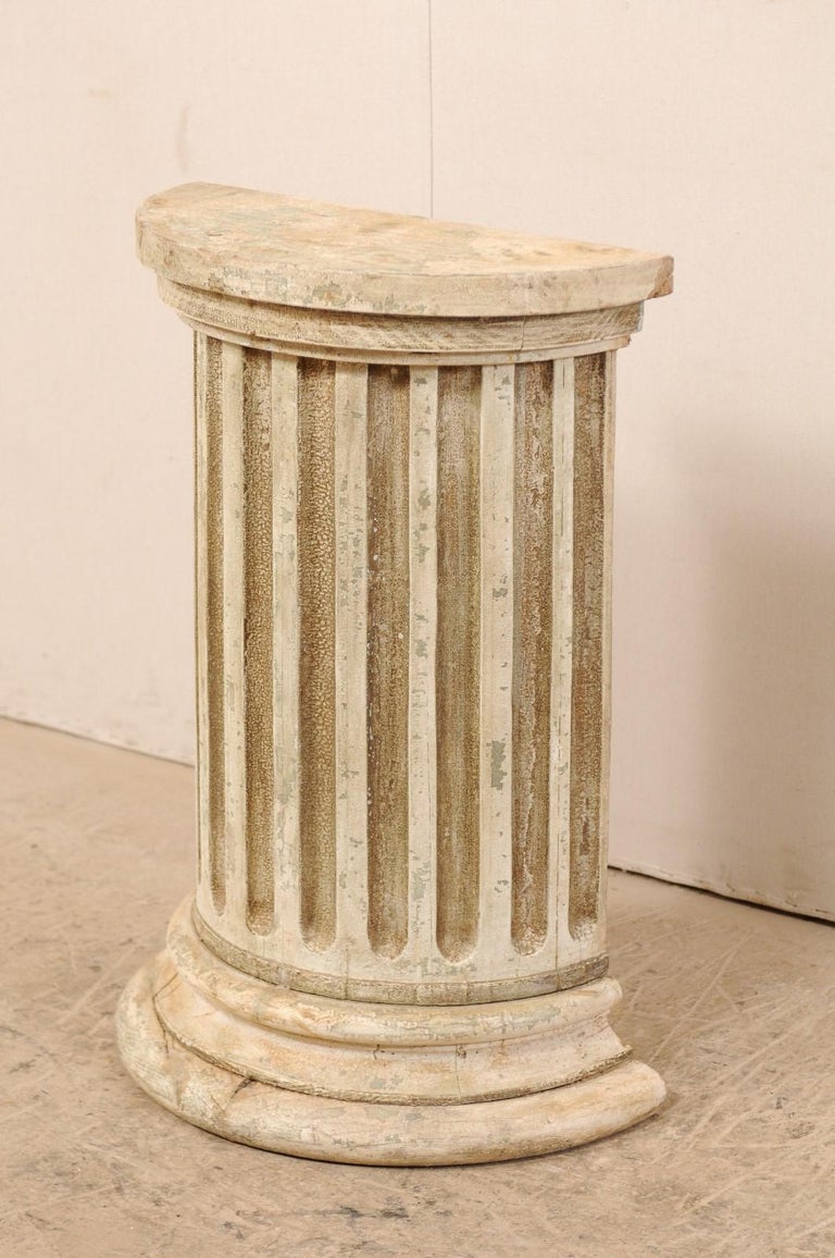 Italian 19th Century Fluted Half Column Pedestal at 1stDibs italian