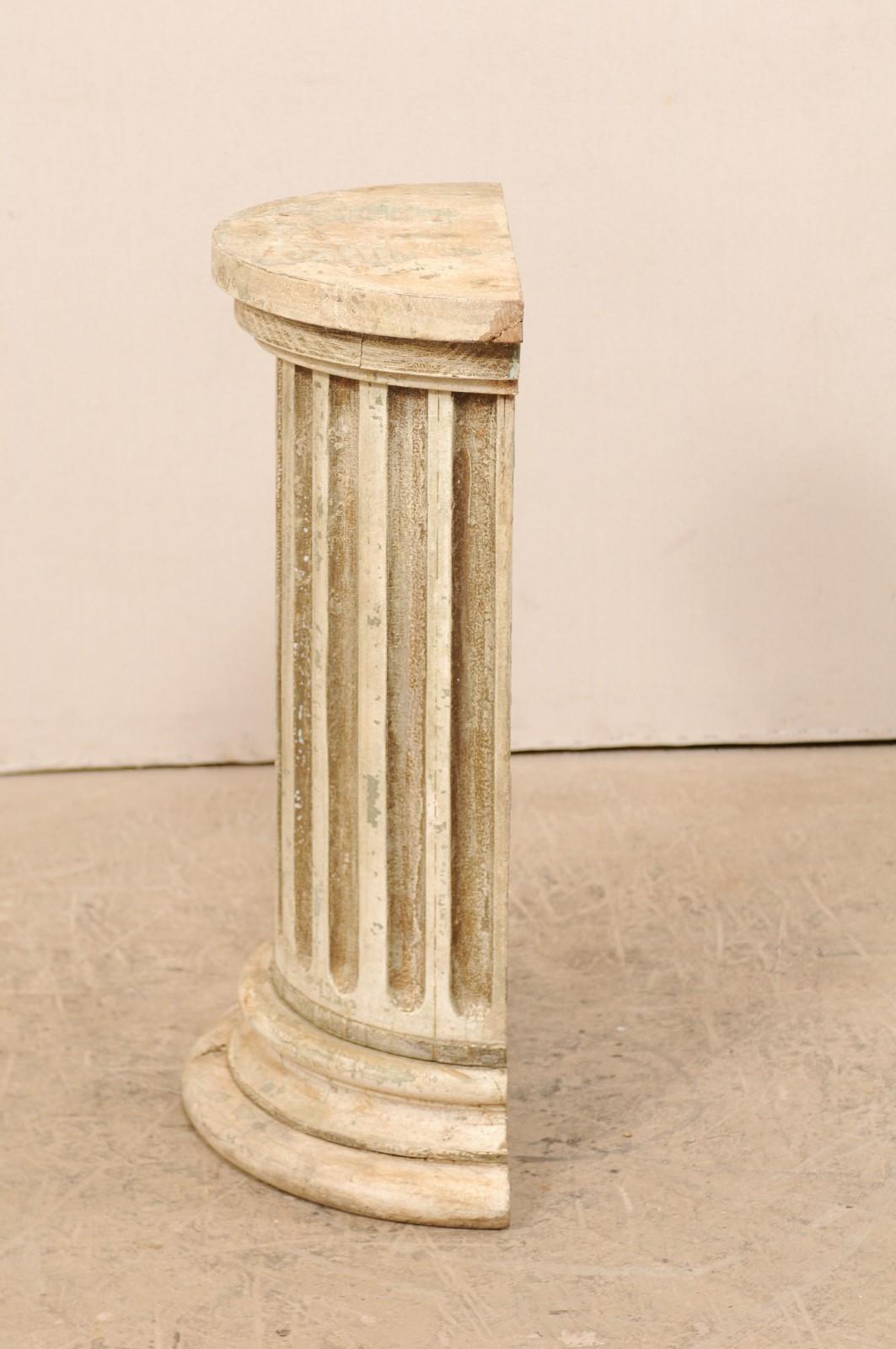 Italian 19th Century Fluted Half Column Pedestal 1