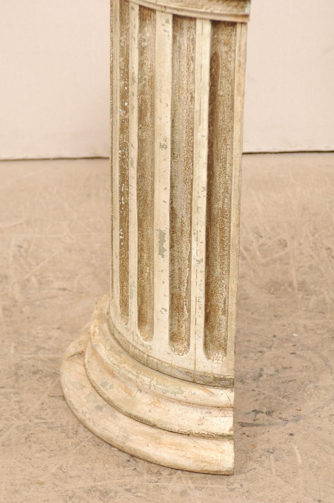 Italian 19th Century Fluted Half Column Pedestal 2