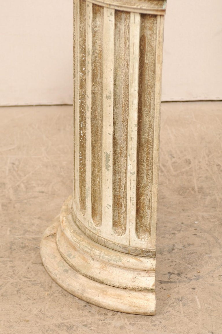Italian 19th Century Fluted Half Column Pedestal at 1stDibs italian