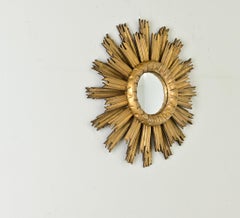 Italian 19th Century Gilt Starburst Mirror