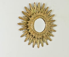 Italian 19th Century Gilt Starburst Mirror