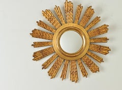 Italian 19th Century Gilt Starburst Mirror