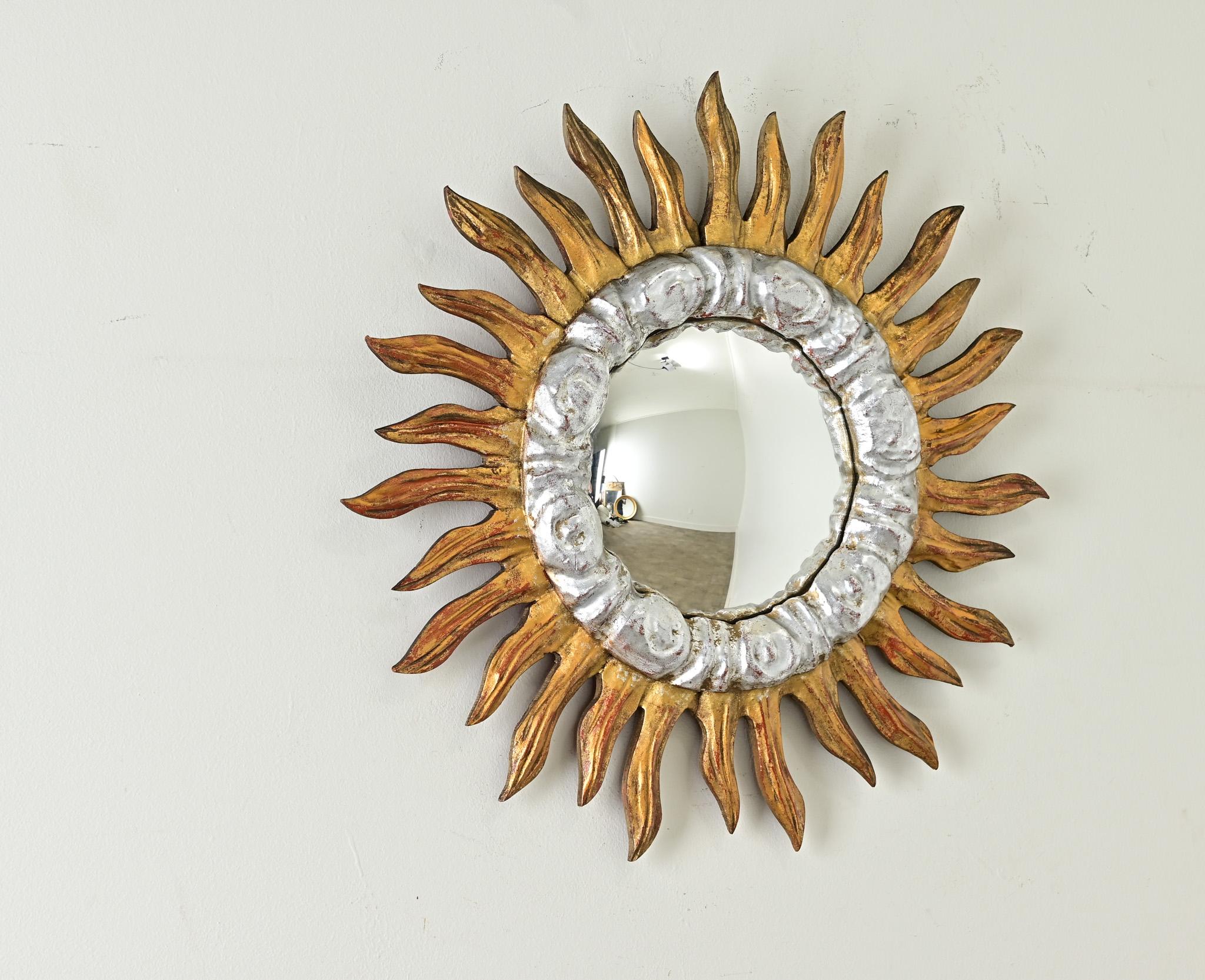 Autre Miroir italien du 19ème siècle en forme d'étoile dorée en vente