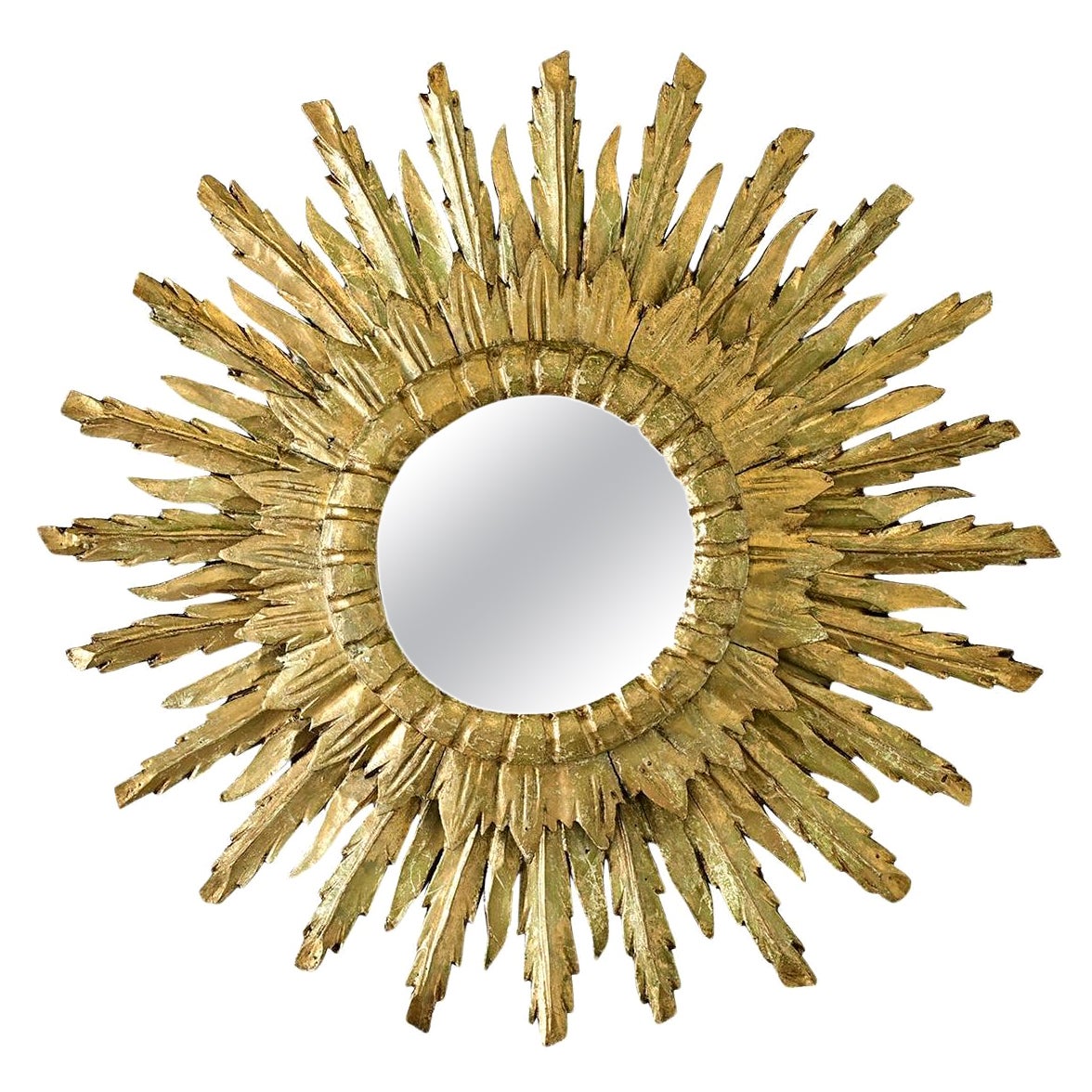 Italian 19th Century Gilt Starburst Mirror