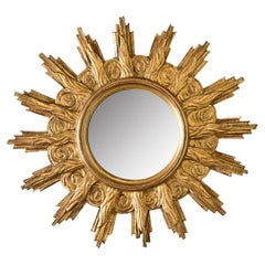 Italian 19th Century Gilt Starburst Mirror