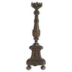 Italian 19th Century Giltwood Altar Candlestick