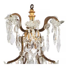 Italian 19th Century Giltwood And Crystal Chandelier