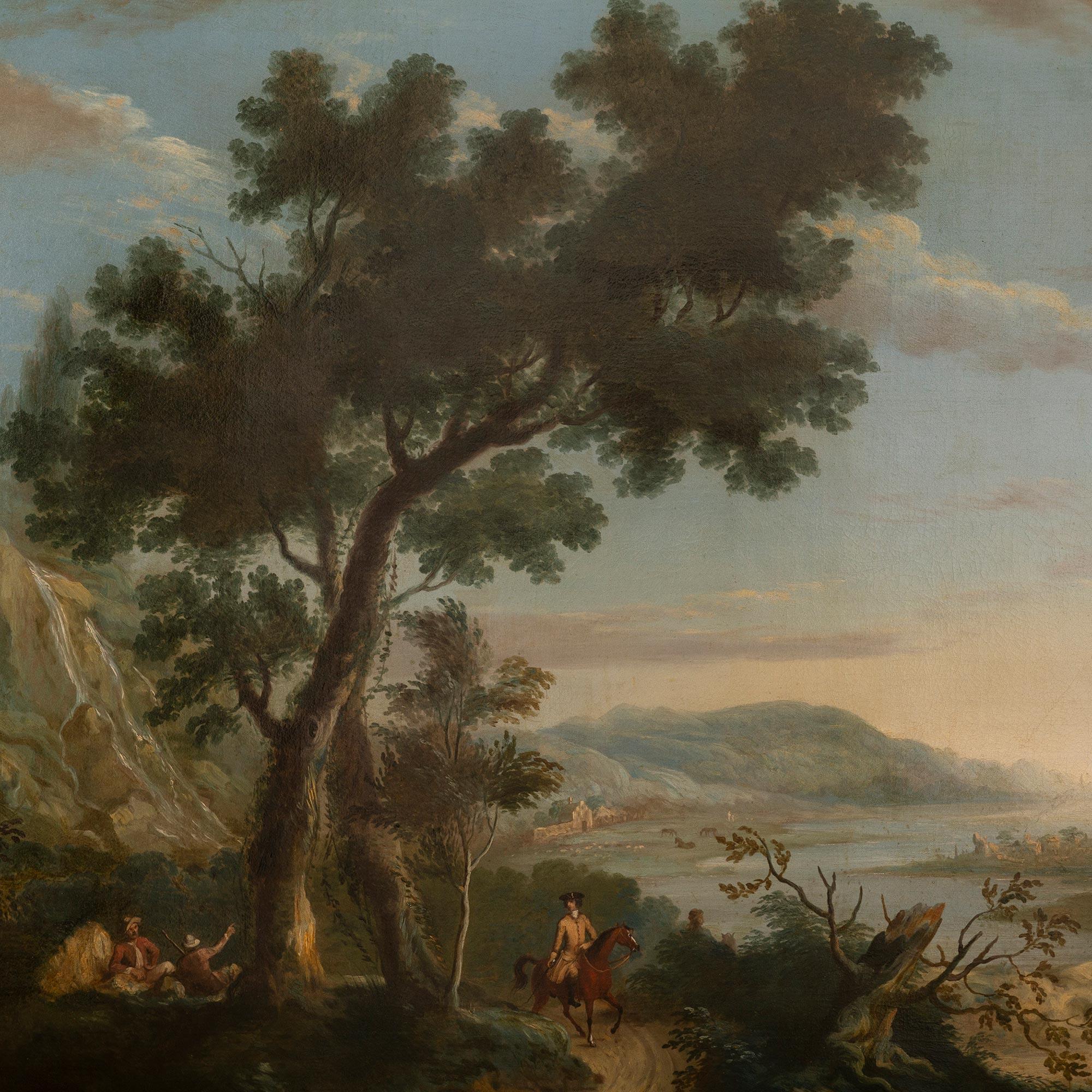 Italian 19th century Giltwood and Oil on canvas painting, circa 1840 For Sale 2
