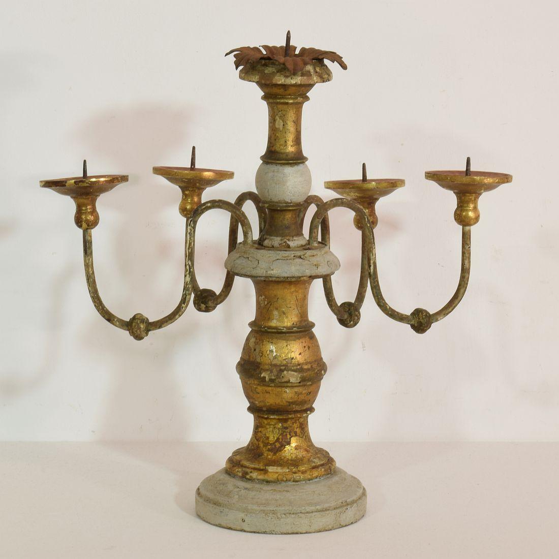Italian 19th Century Giltwood Candleholder 2