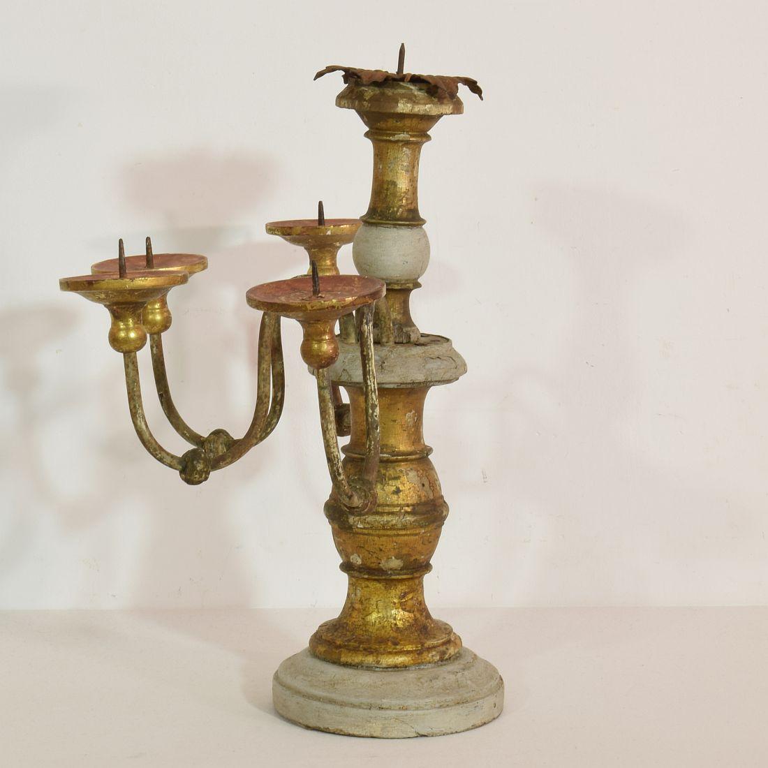 Italian 19th Century Giltwood Candleholder 3