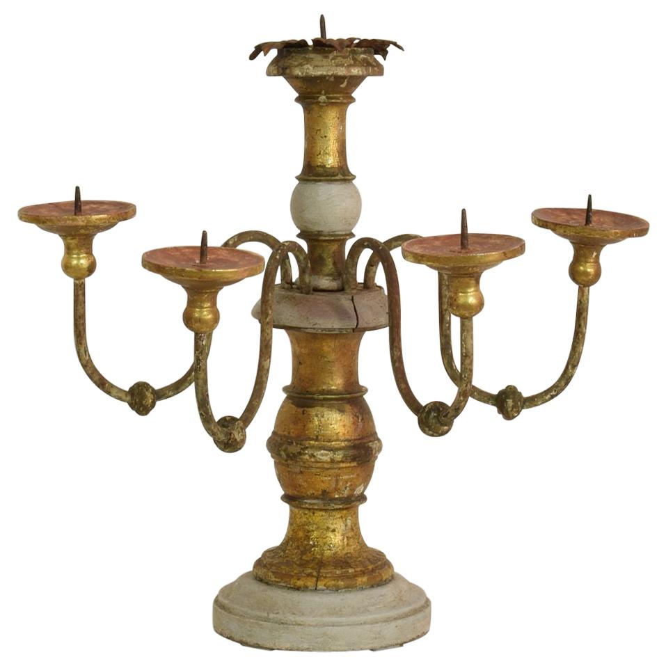 Italian 19th Century Giltwood Candleholder
