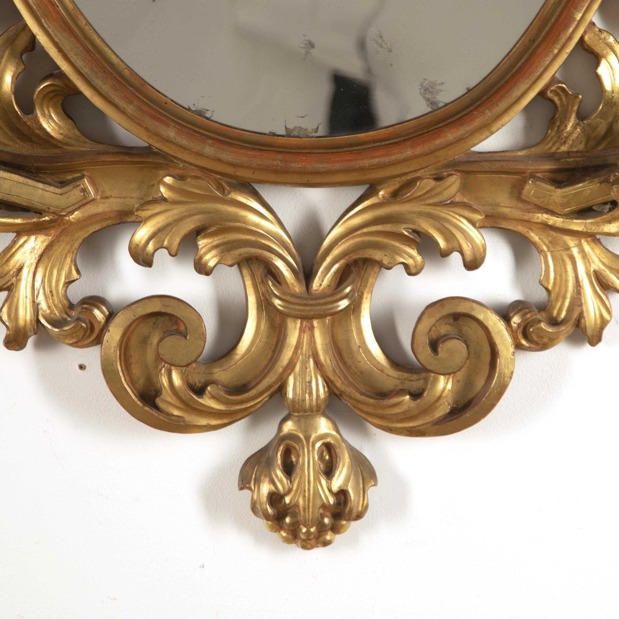 Baroque Italian 19th Century Giltwood Mirror