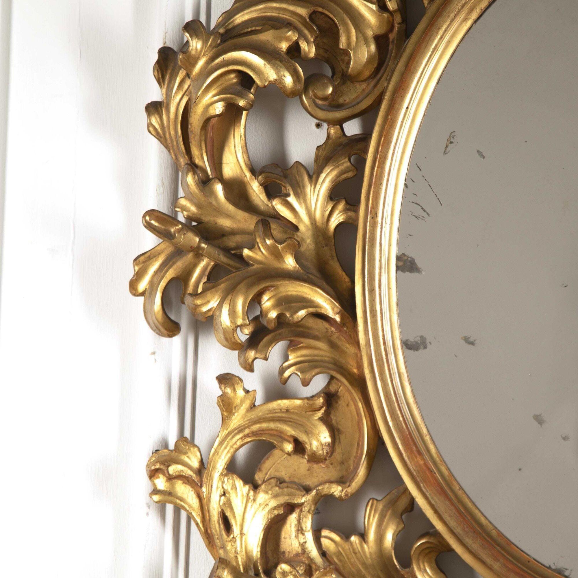 Italian 19th Century Giltwood Mirror In Excellent Condition In Gloucestershire, GB