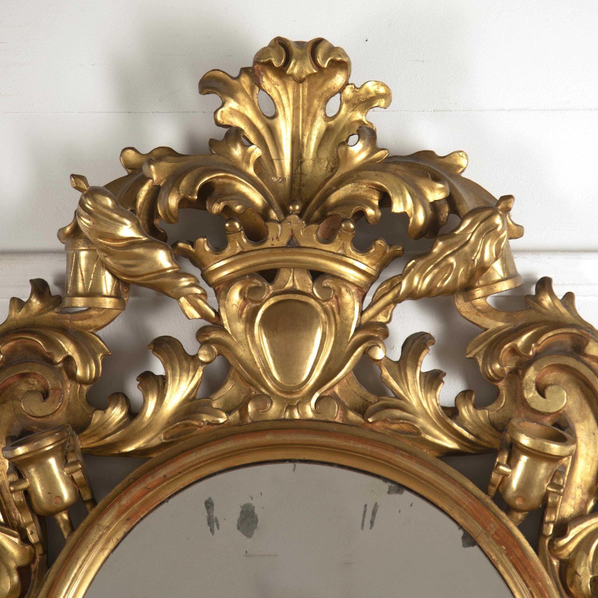 Italian 19th Century Giltwood Mirror 1