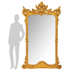  Miroir italien en bois doré du XIXe siècle