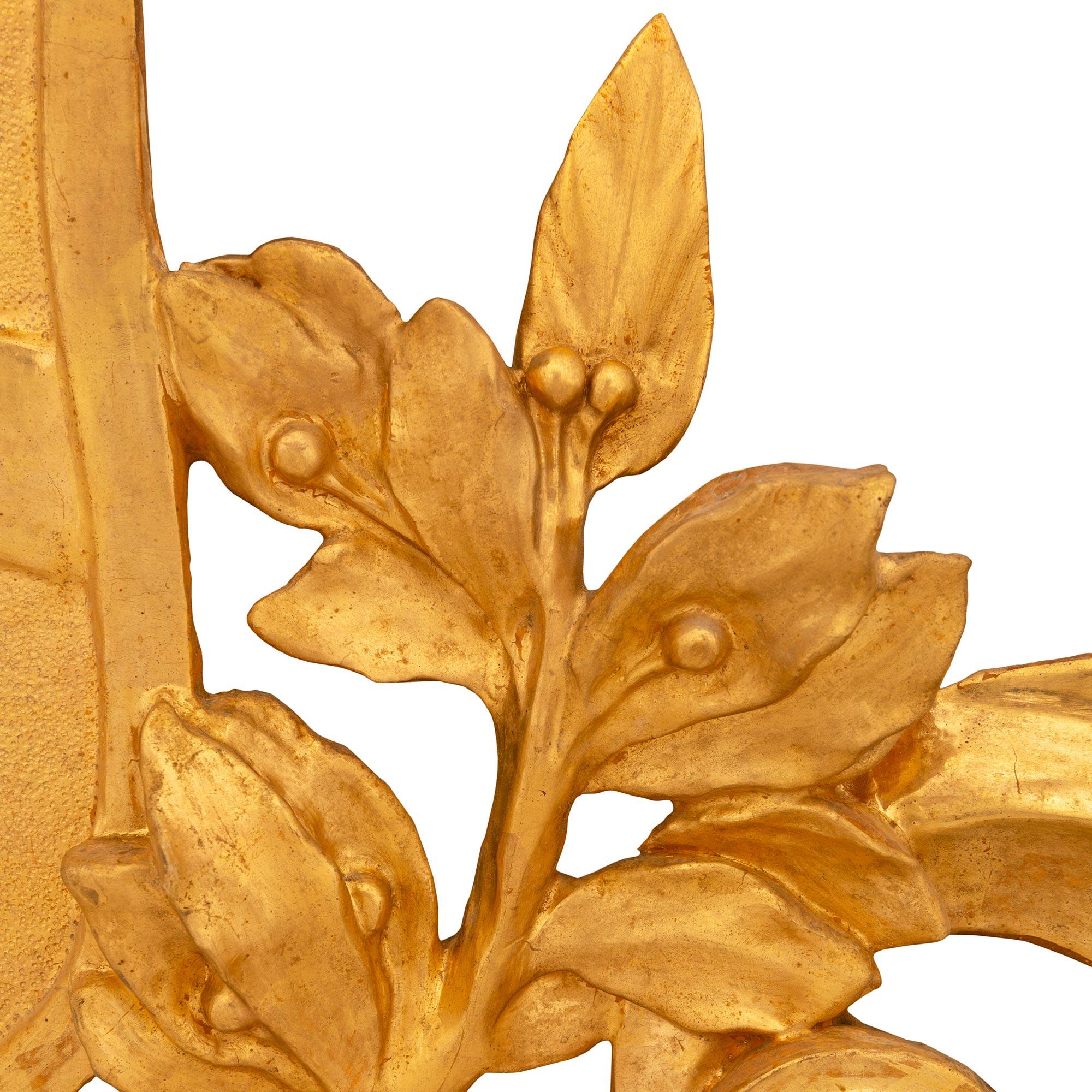 XIX secolo Italian 19th century Giltwood wall decor/plaque in vendita