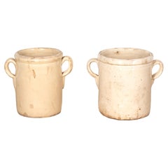 Antique Italian 19th Century Glazed Confit Pots