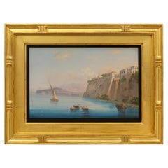 Italian 19th century Gouache and Giltwood painting