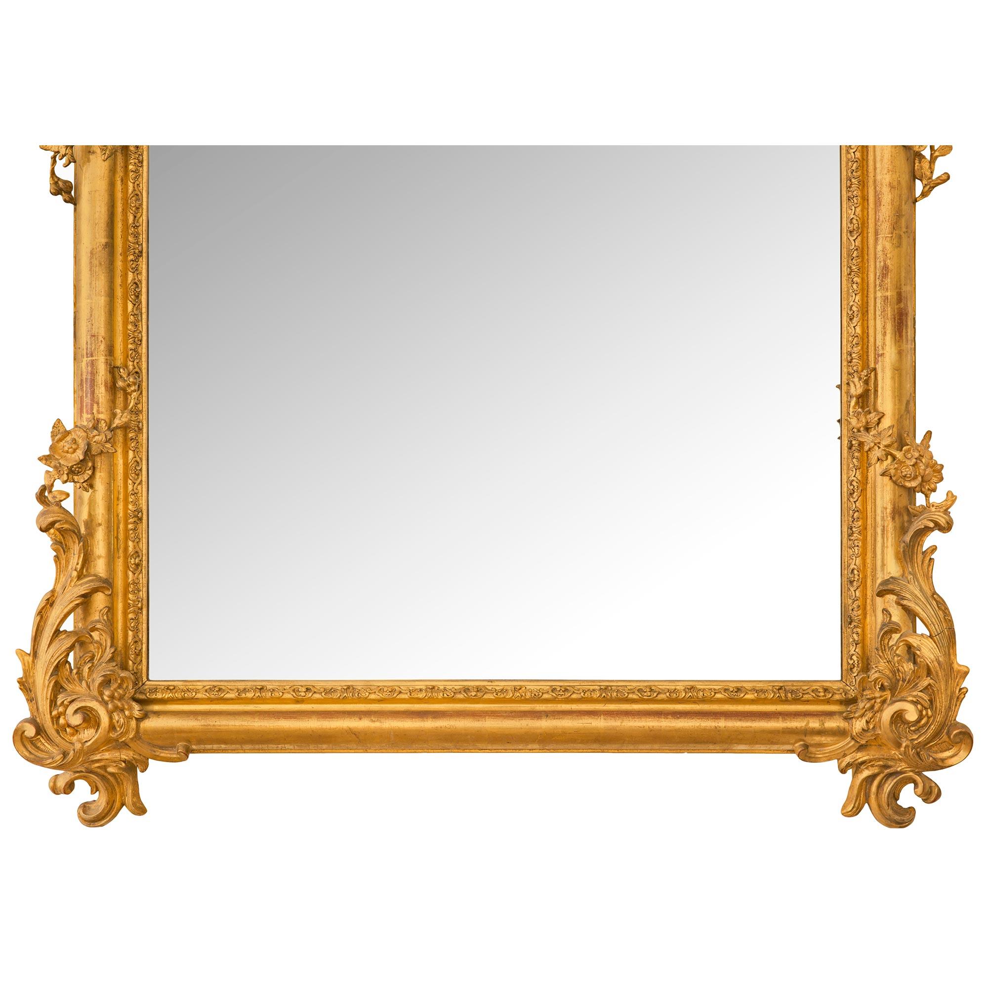 Italian 19th Century Grand Scale Giltwood Mirror For Sale 2